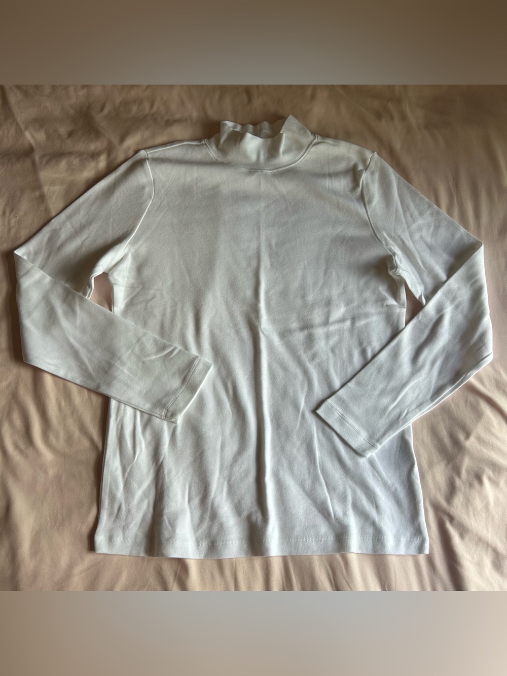 Karen Scott White Turtleneck Long Sleeve Top – Size Medium